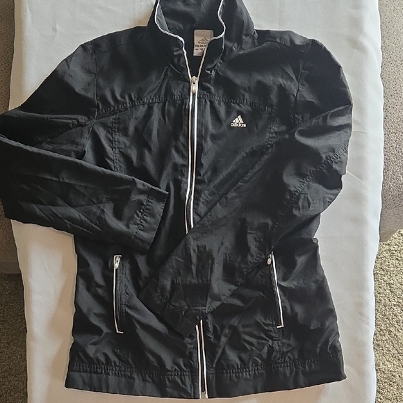 Adidas Women's Black Windbreaker Jacket - Picture 2 of 7